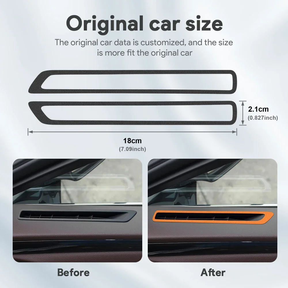 

For Lexus ES 2018 2019 2020 2021 2022 2023 2024 2025 Top Suede Trim LHD RHD Sticker Car Door Air Vent Frame Interior Accessories