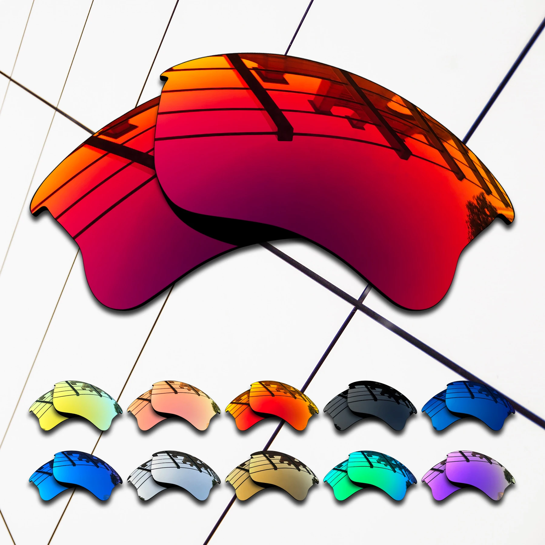 

ELuxonsight Polarized Enhanced Replacement Lenses for Oakley Half Jacket 2.0 XL OO9154 62mm Sunglasses - Varieties Colors