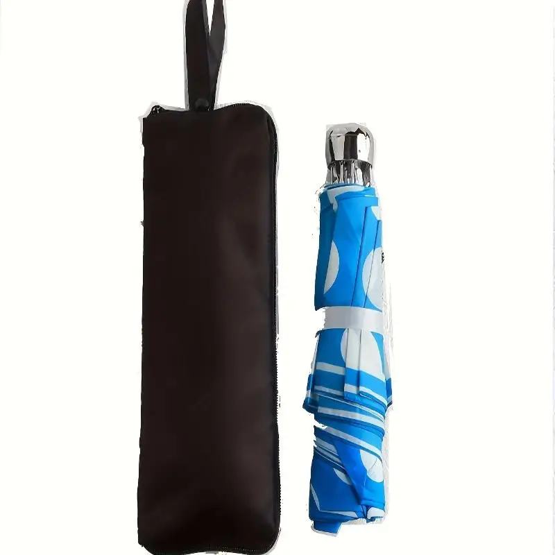 Microfiber Umbrella Storage Bag Black Folding Carrier With: Handle Hanging Loop Hand Washable - view 3