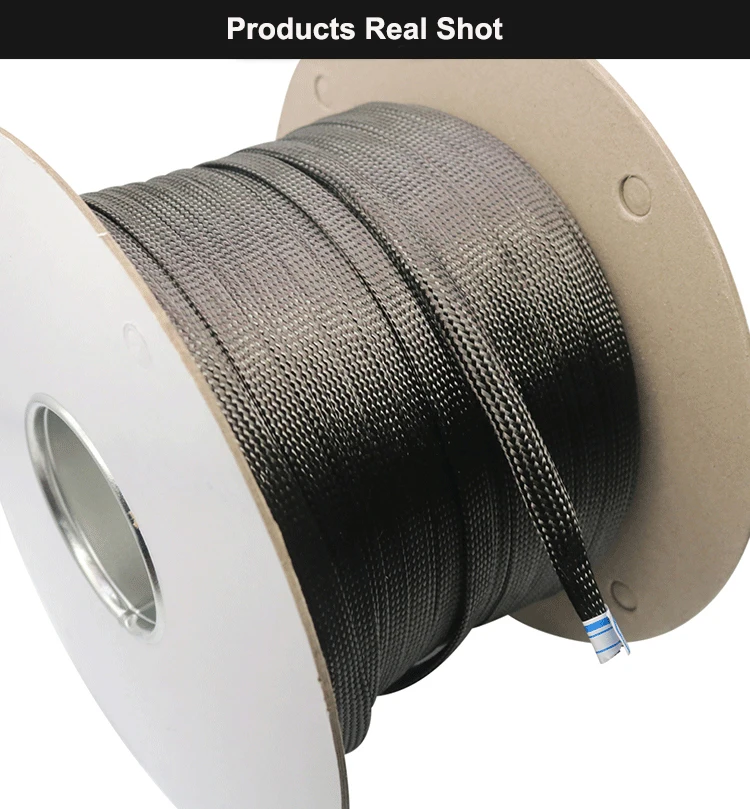 Ärmeln YIVO 10mm 15mm Hohe Dichte Fest Schwarz Geflochtene Flexible 3K Carbon Fiber Sleeving Schild Draht Kabel rohr Mantel Hülse – Detail 6