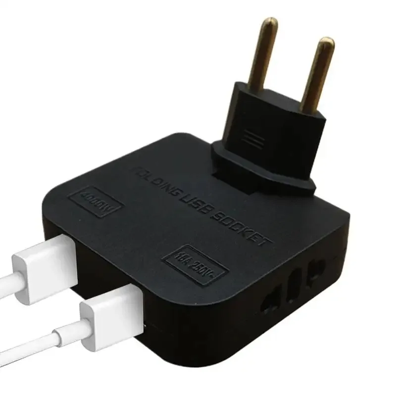 قابل للتعديل الاتحاد الأوروبي تمديد التوصيل محول كهربائي مع USB للهاتف المحمول شحن محول المقبس 2026 #2