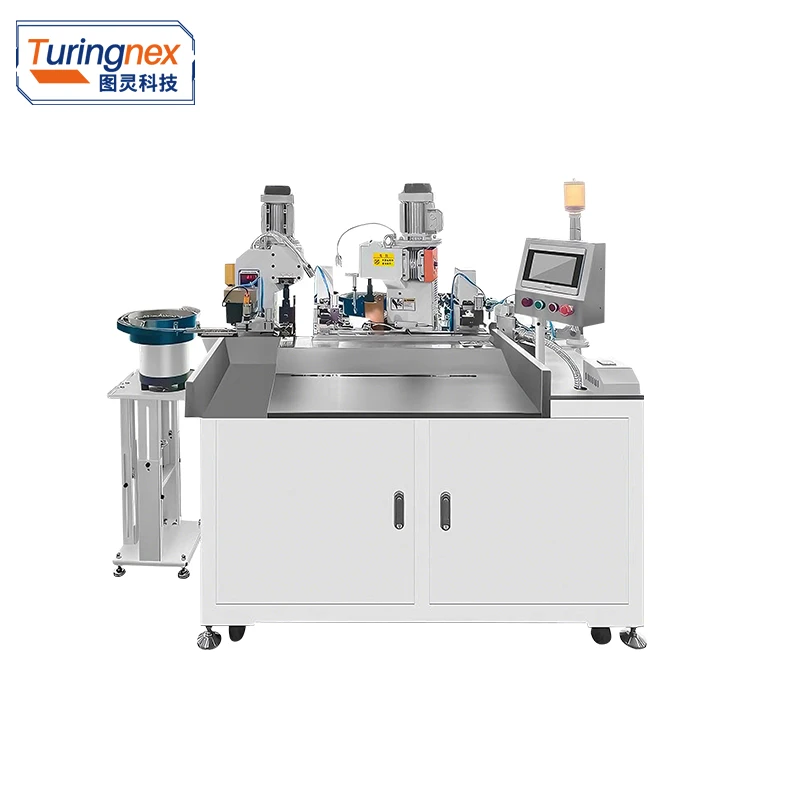 Turingnex TR-HY04 Fully Automatic Precision Double-wire Crimping Terminal Wire Cutting Riveting Function 2500pcs/h Efficiency