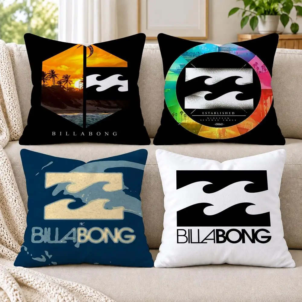 C-Casual-S-Surfing-B-Billabonges Cushion Cover Short Plush Double-Sided Printing Sofa Bedroom Pillow Case Aesthetic Home Decor