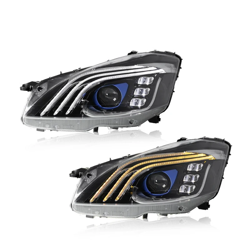 

Applicable 06-13 W221 Headlight Assembly Modification for Maybach Three-bar LED 50W 12V Dual-color for Mercedes-Benz S-Class