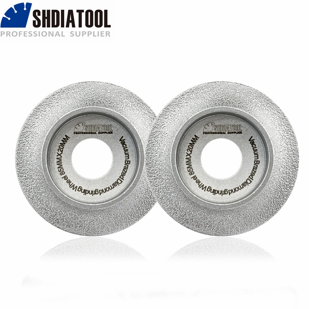 

SHDIATOOL Vacuum Brazed Diamond Wheel Grinding Dia 85mm France Type Wood Carving Sanding #60 Abrasive Tool Marble Ceramic Stone