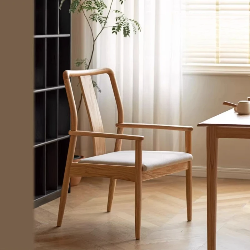 

Modern Restaurant Dining Chairs Wooden Nordic Stool Arm Lounge Throne Dining Chairs Mid Century Retro Muebles Terrace Furniture