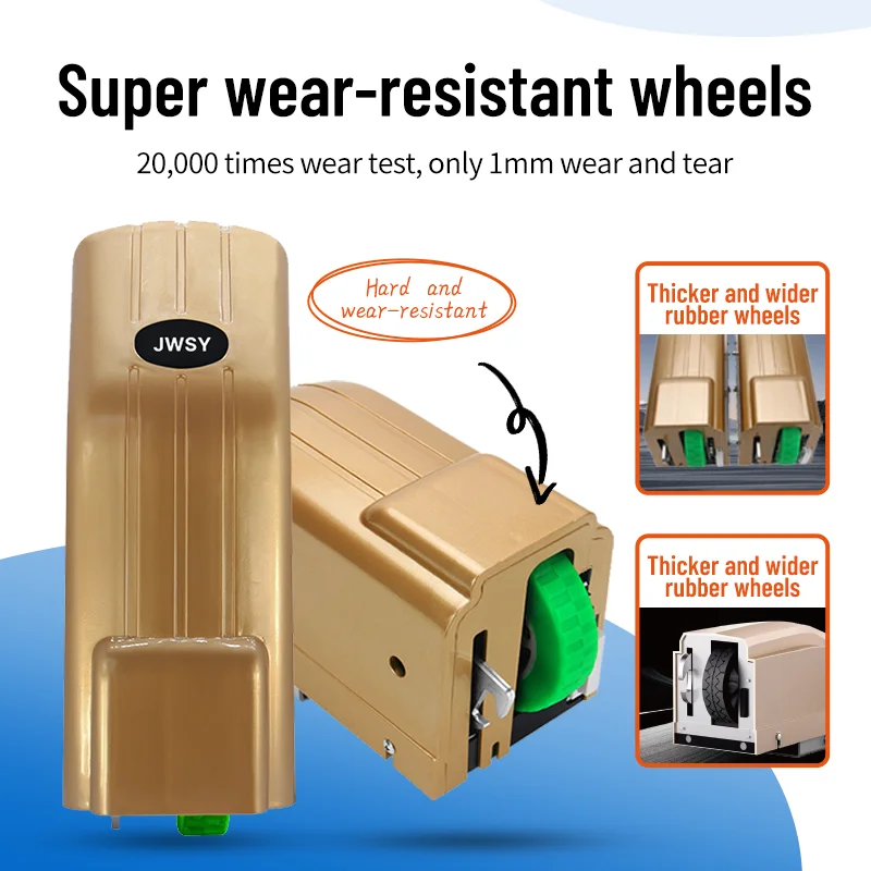 Heavy 24V Remote Control Swing Door Operator 600N Anti-Collision Gate Motor for Villas Max Load 400kg 60W Anti-Collision