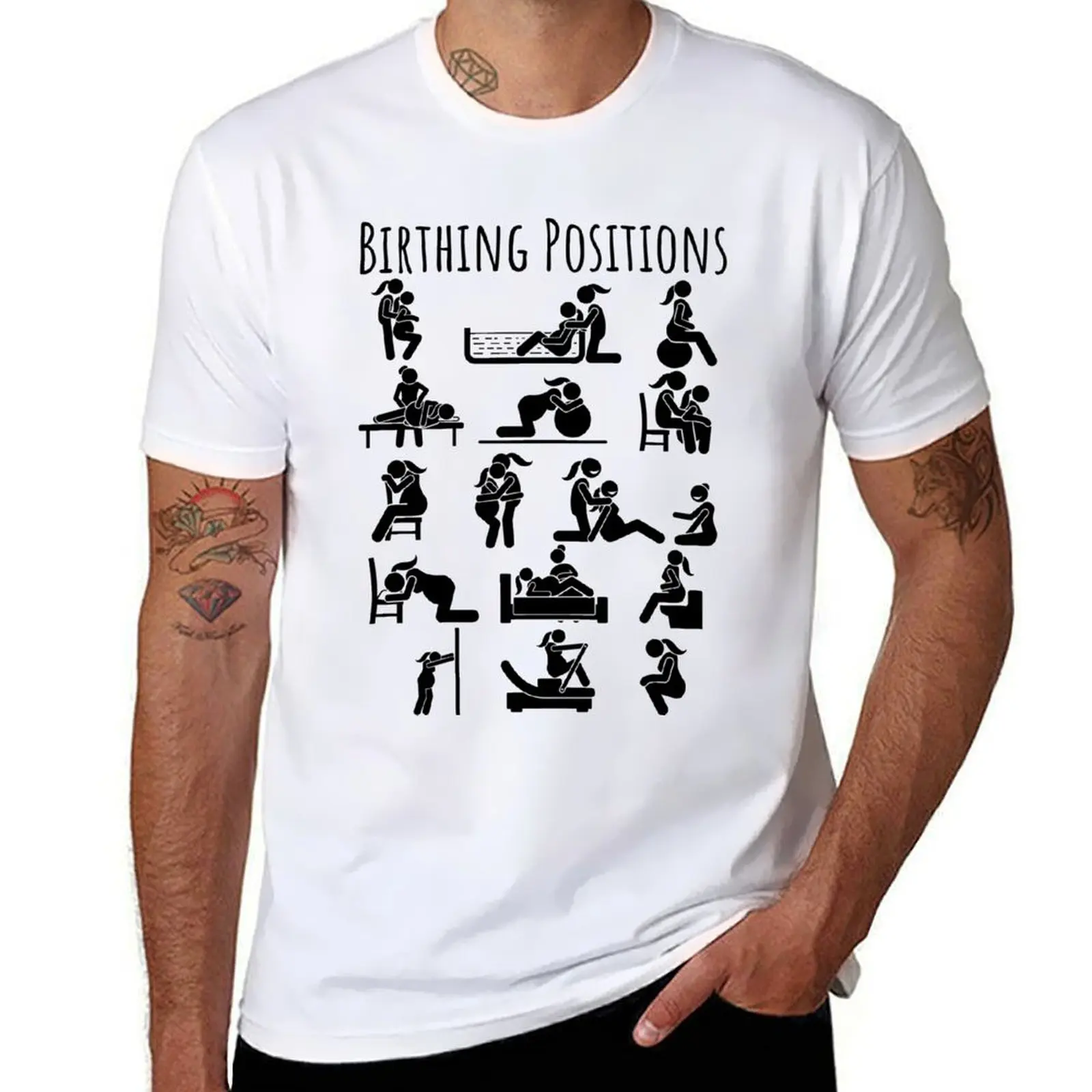 

Birthing Positions Female Partner T-Shirt t shirts for man cotton soft man t shirt cotton t shirts for man cotton funny T-shirt