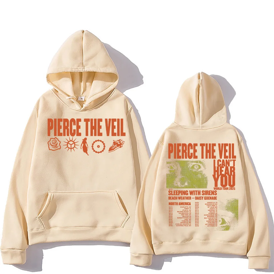 Pierce The Veil Hoodies I Can't Hear You World Tour 2025