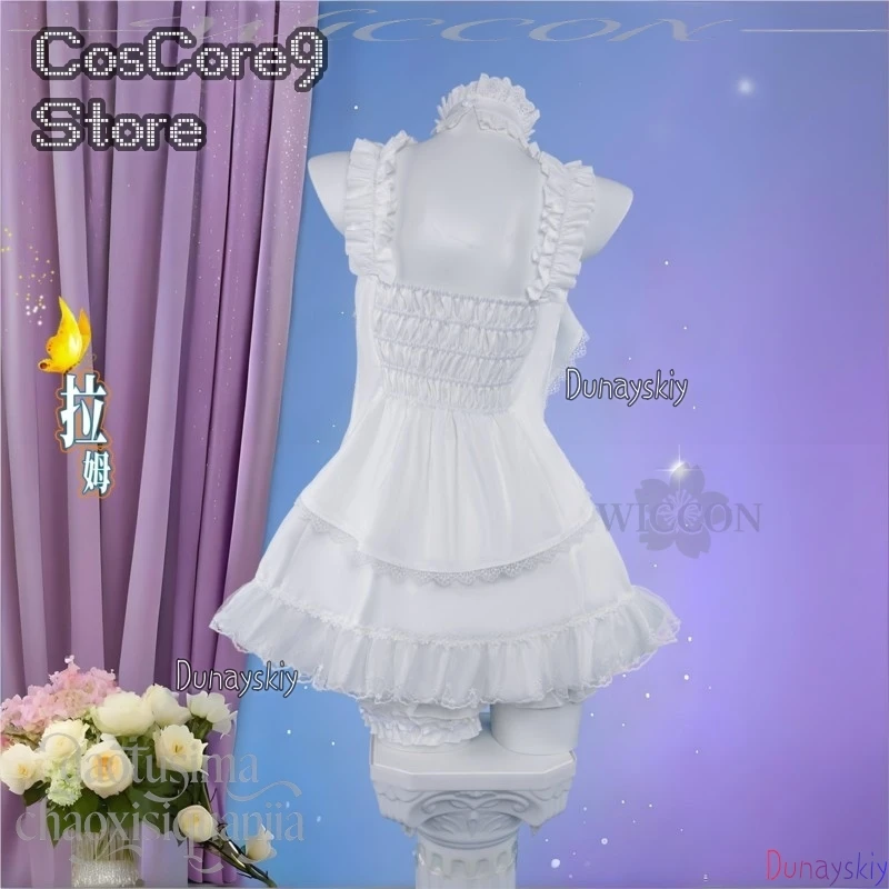 jirai kei wig Halloween Christmas party cosplay Ram Rem costume Sweet Angel Pure white pajamas kawaii cute dress anime RE:zero 0 - view 3
