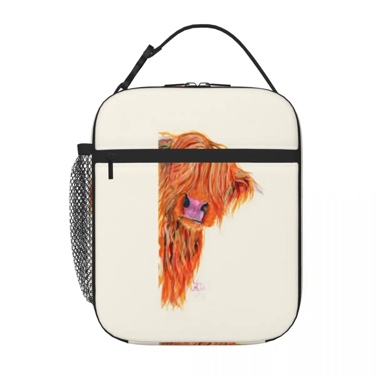 Bestselling HIGHLAND COW PEEKABOO BY SHIRLEY MACARTHUR Tropical Kids Lunch Bag Long Drive Thermal Food Carrier