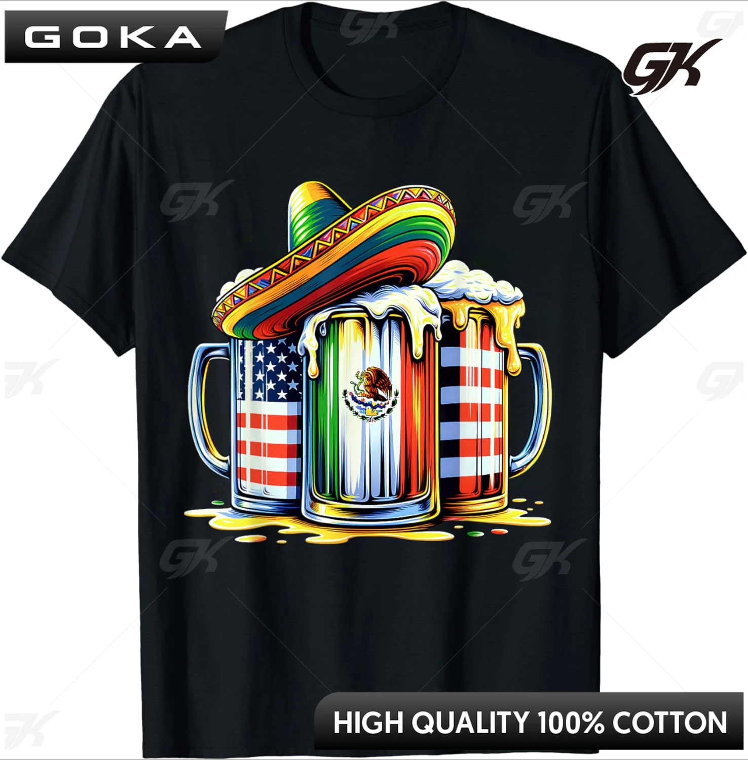 

Beer Mexican USA Flag Cinco De Mayo Drinking Party Men Women T-Shirt Graphic T Shirts Ropa Hombre High Quality Cotton Streetwear