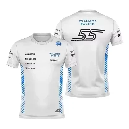 2026 Williams Team T-shirt Carlos Sainz Formula One Alex Alben 2026 T-shirt Men Women Kids Fans Shirt 3d Printed T-shirt