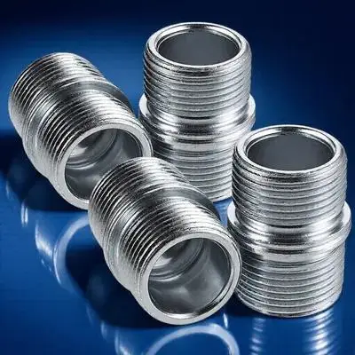 

4Pcs Shelf Support Nut Double Head Carbon Steel Strong Electroplated Replacement for Storage Rack Connectors Shelf Support Nut