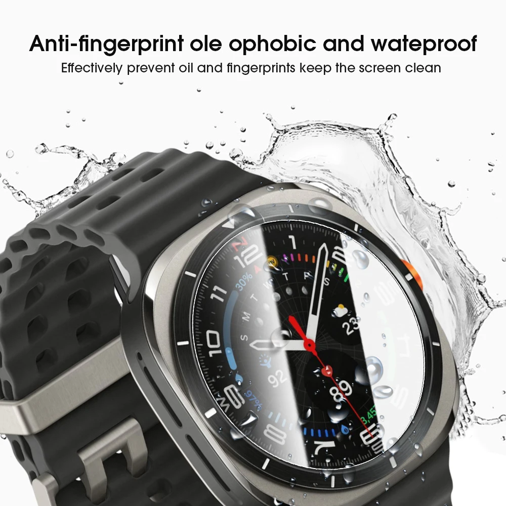 Tempered Glass Film For Samsung Galaxy Watch 7 Ultra 6 5 4 Classic Active 2 Watch 3 40/41/42/44/45/46mm Clear Screen Protector