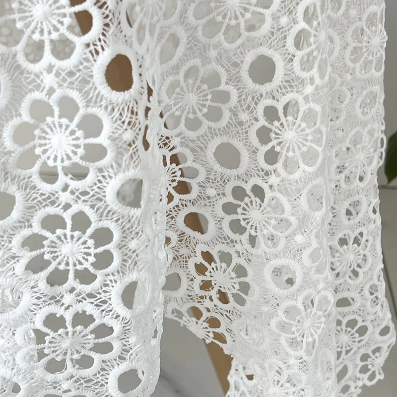 

Водорастворимая кружевная ткань в богемном стиле с цветочной вышивкой для домашнего декора платья своими руками во дворе