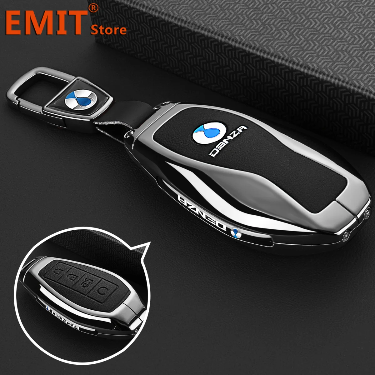 Car Key Case for DENZA Z9GT Z9 GT DM Pro Max EV Ultra 2024 Remote Cover Shell Keychain Ring Holder Fob Interior Accessories