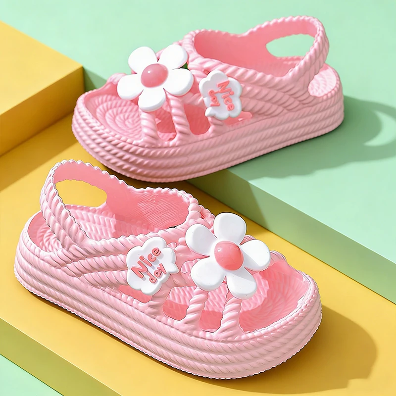 Neue Kinder-Hausschuhe Sommer Mädchen Badezimmer Zuhause Rutschfeste Strandschuhe Weichsohlige Baby-Sandalen – Detail 6