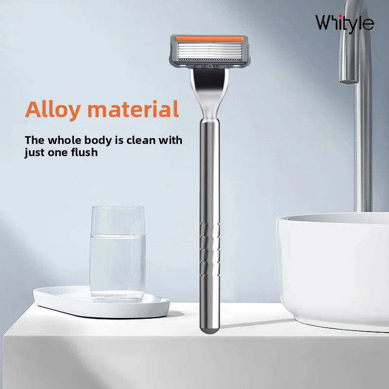 ماكينة حلاقة أمان جديدة للرجال تتراوح من خفيفة إلى قوية مع إعدادات غير قابلة للتعديل مصنوعة من سبائك الزنك تتضمن 10 شفرات