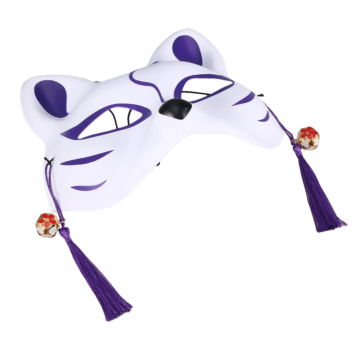 

Japanese Style Cat PVC Face Costume Half Animal for Cosplay Halloween Decorative Accessory Blue Ear Lightweight Comfortable Kids