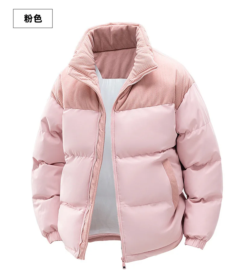 Men's Winter Thickened Cotton-Padded Jacket with Fleece Warm Cold-Proof 2025 Trendy Cotton-Padded Coat for Men