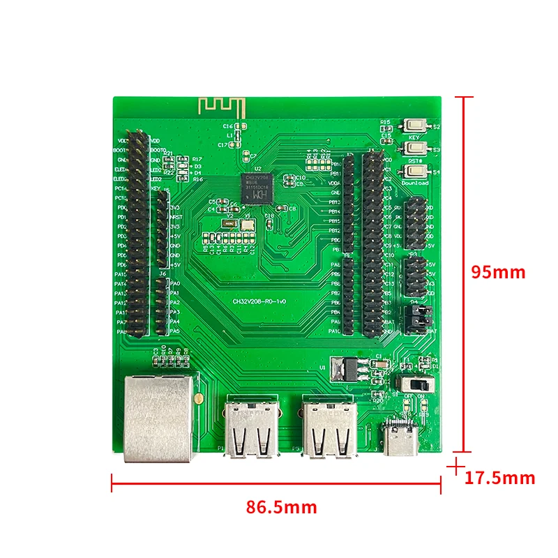 2Pcs/Lot CH32V208WBU6 Wireless MCU QingKe V4C Processor MAC+PHY Bluetooth CAN/USB