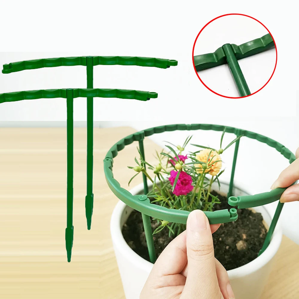 1-48pcs Orchard Garden Bonsai Plastic Holder Plant Support Pile Stand for Flowers Semicircle Greenhouse Arrangement Fixing Rod