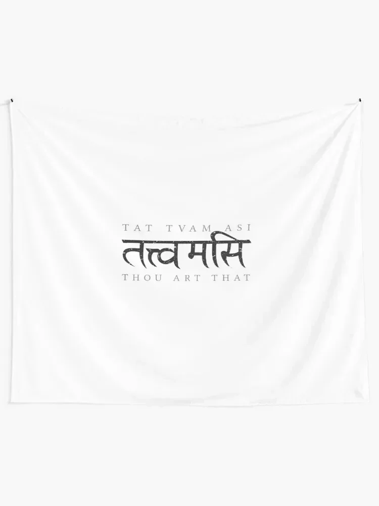 Tat Tvam Asi (Thou art that), black Tapestry Room Decorating Aesthetic Bedrooms Decorations Tapete For The Wall Tapestry