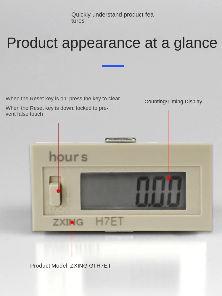 Digital electronic counter Industrial timer H7EC-BLM H7ET time-cumulative punching machine voltage signal counter