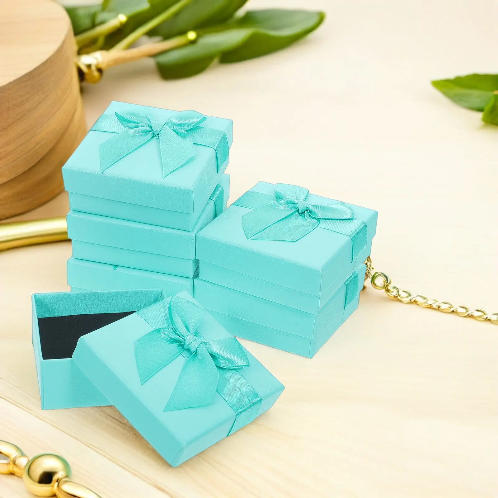 

10Pcs Pearlized Paper Jewelry Gift Box Small Lidded Cardboard Box for Earrings Pendants Rings Display Packaging Retail Resale
