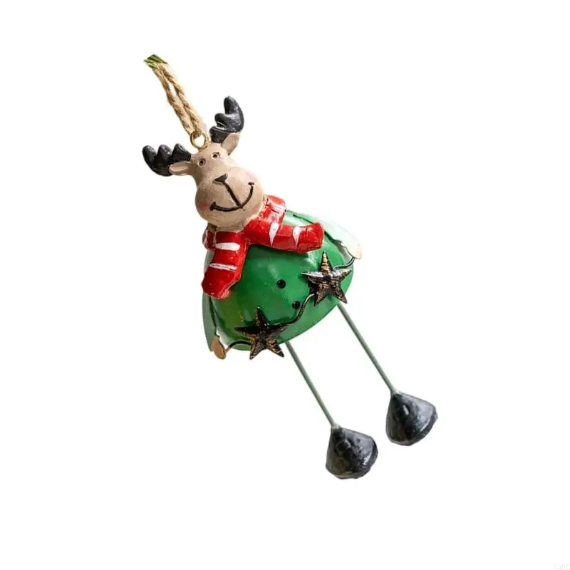 

Рождественский олень Санта-Клауса для внутренних праздничных украшений, железная роспись, подвеска Санта-Клауса, украшение для