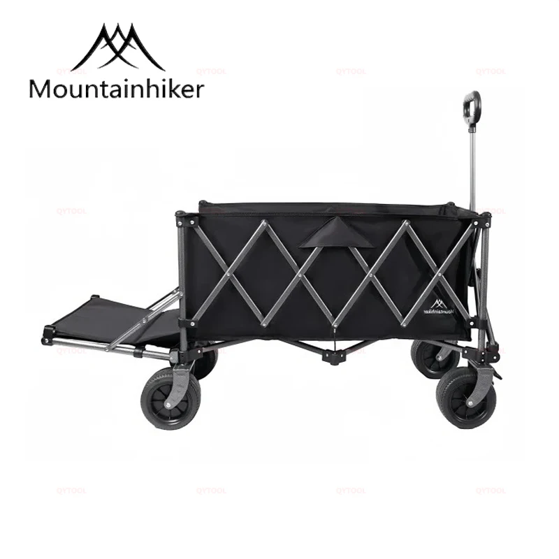 

Mountainhiker Extra Long Folding Cart Outdoor Utility Large Capacity Wagon Beach Camping Picnic Trolley pulling cart with Brakes