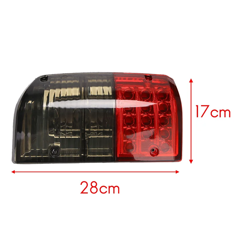 

1Pair LED Bulb Tail Light Assembly for Nissan Patrol GQ 1988-1997 26555-05J00 Rear Bumper Turn Signal Lamp Red + smoky