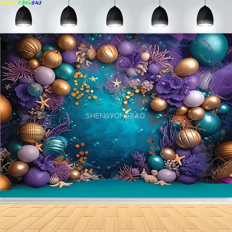 

Baby Shower Happy Birthday Party Photography Backdrops Newborn Kids Air Balloon Princess Tropical Jungle Photo Background BB-45