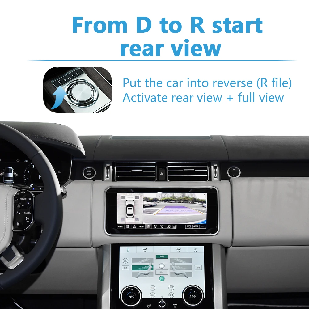 360 Camera for Range Rover Sport Velar Discovery 2017-2023 With Dual Screen Panoramic Rear Front Left Right View 1080P 4 Cameras