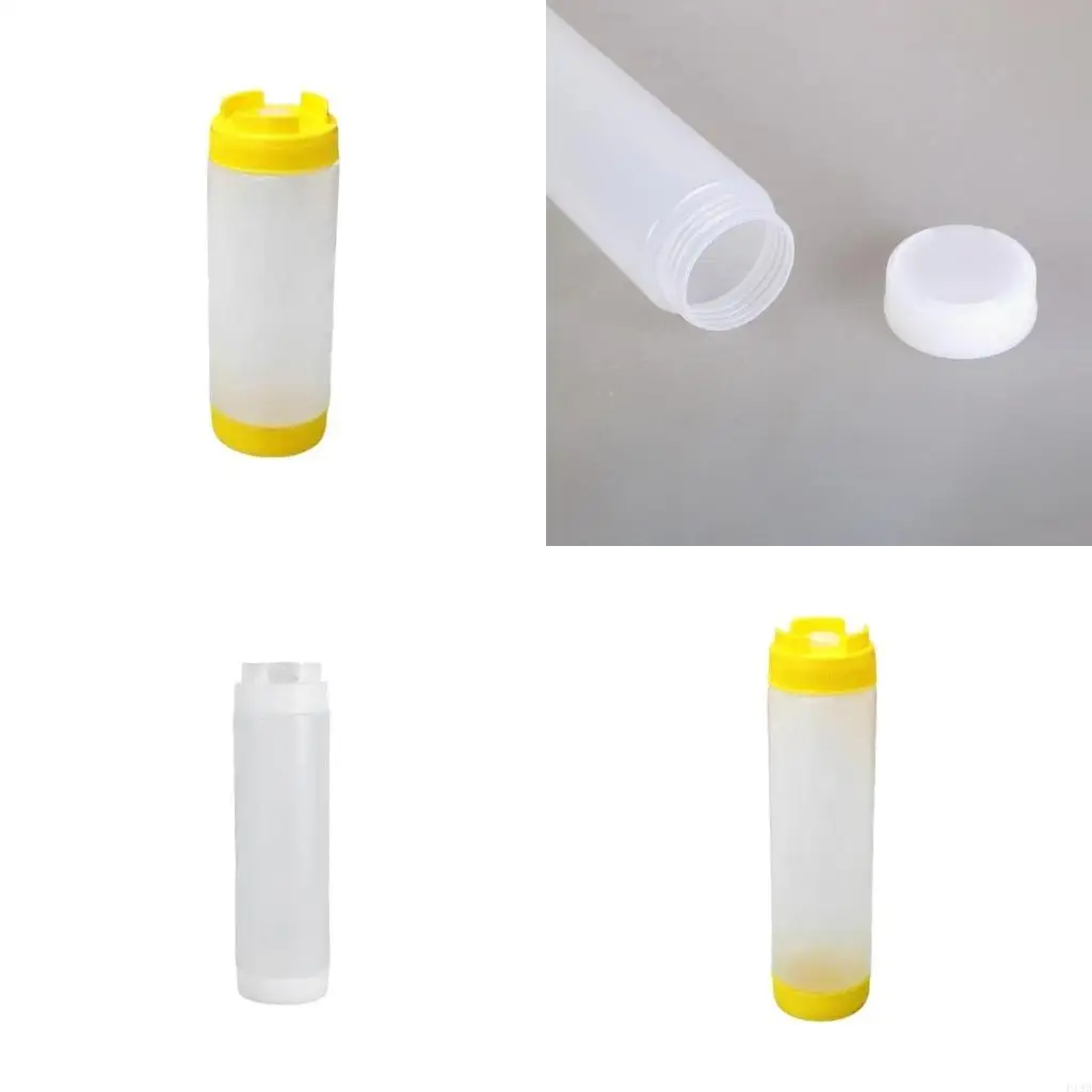 F19B Various Capacity Sauce Bottle Double Nozzle Condiment Dispenser For Kitchen Use