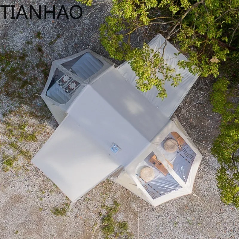 Outdoor Camping Self-inflating Tent Portable Large Space Overnight Windproof Professional Breathable Equipment
