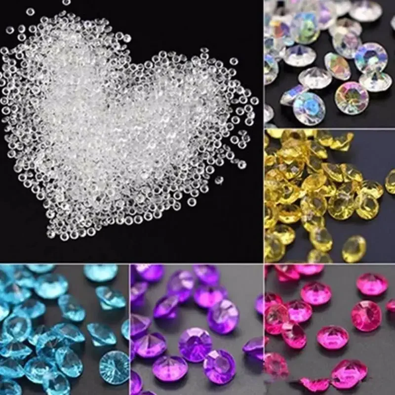 1000 Stück Acryl-Kristall-Diamant, 4,5 mm, Kristallstein, Party, Hochzeit, Dekoration, Zubehör