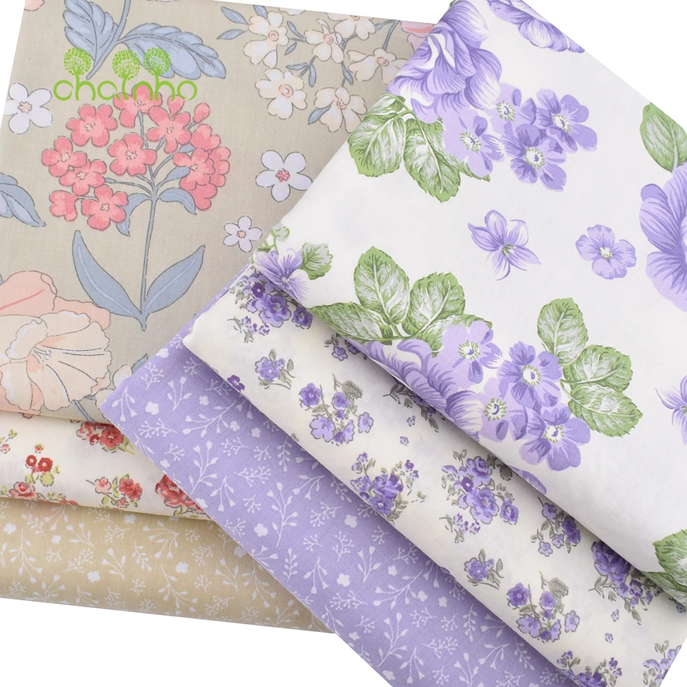 Chainho,Printed Twill Weave Cotton Fabric,Patchwork Cloth,DIY Sewing Quilting Material,Cartoon Series,3 Specification,3C62