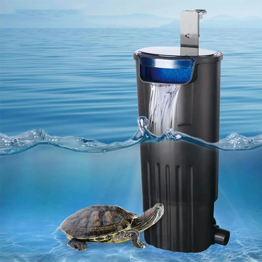 

Aquarium Turtle Tank Filter Low Water Level Small Fish Tank Waterfall Type 5W Silent Built-in Filter Water Pump