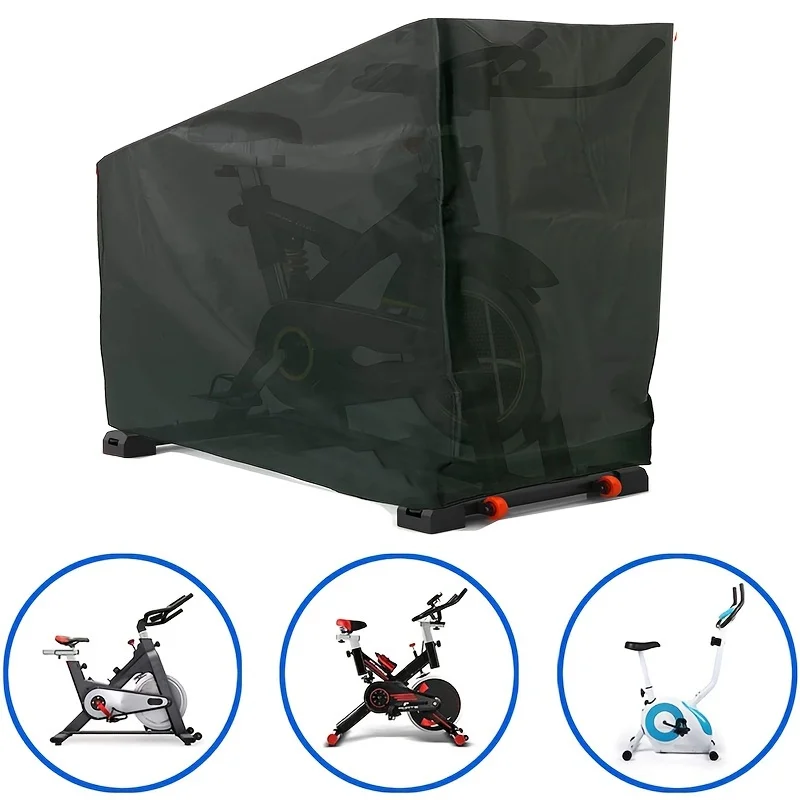 Solid Color Simple Style Stationary Exercise Bike Cover 1PC Durable Fabric Fitness Equipment Protector for Gym Bicycle