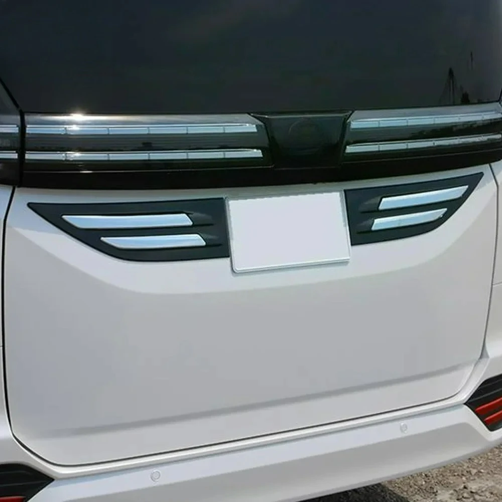 

For Toyota Noah Voxy 90 Series 2022 Rear Door Trunk Trim Strip License Plate Frame Side Trim Cover ABS Gloss Black
