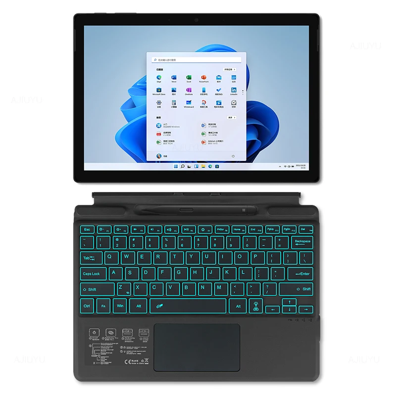 Backlit Bluetooth Keyboard For Microsoft Surface Pro 8 Tablet wireless keyboard touchpad For Surface Pro X 13" 1876 Tablet Cover