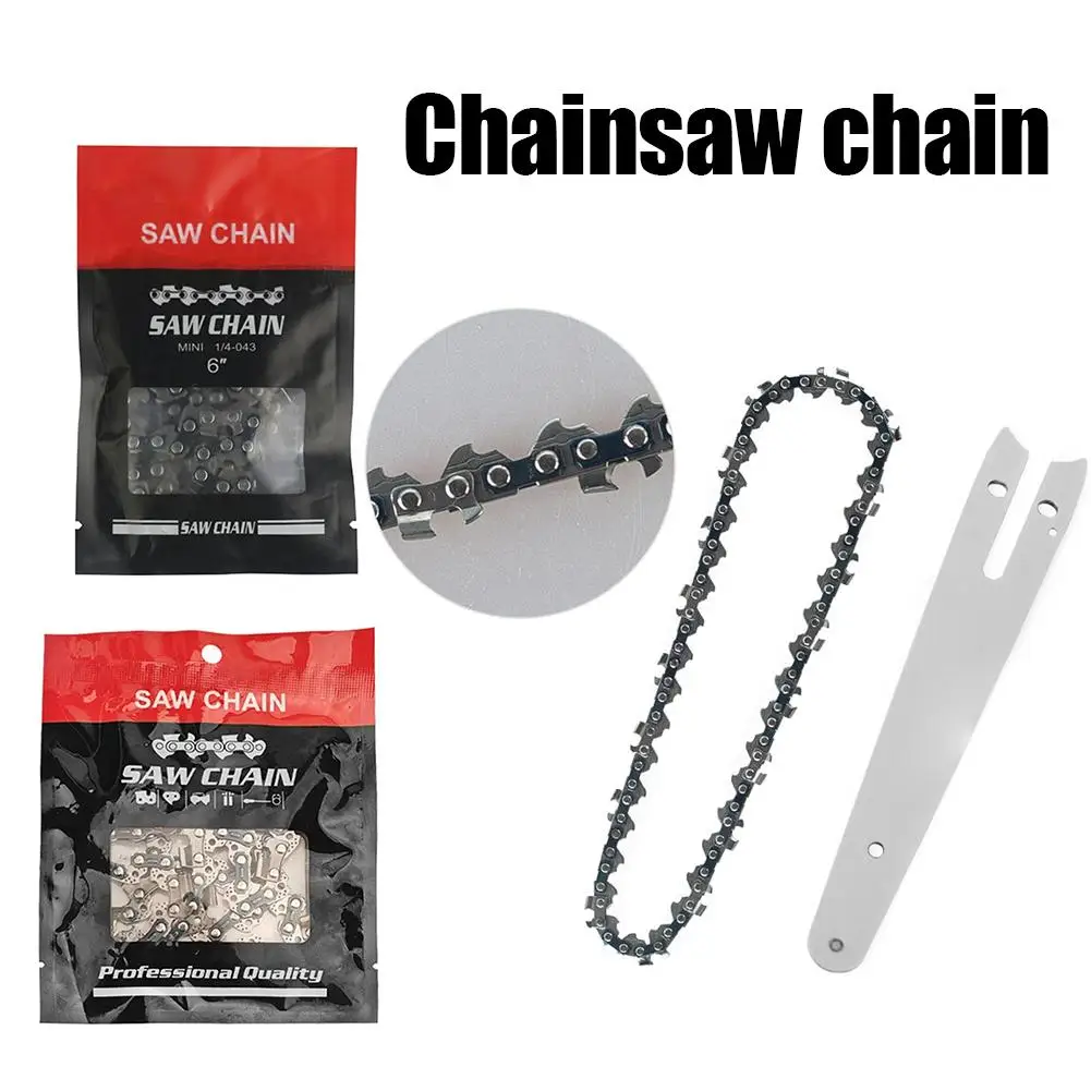 6/8 Zoll Metall-Kettensägenkette Ersatzteile Gliederkette Kettensägenklinge für elektrische Sägen Zubehör Holzschneiden ﻿ – Detail 3