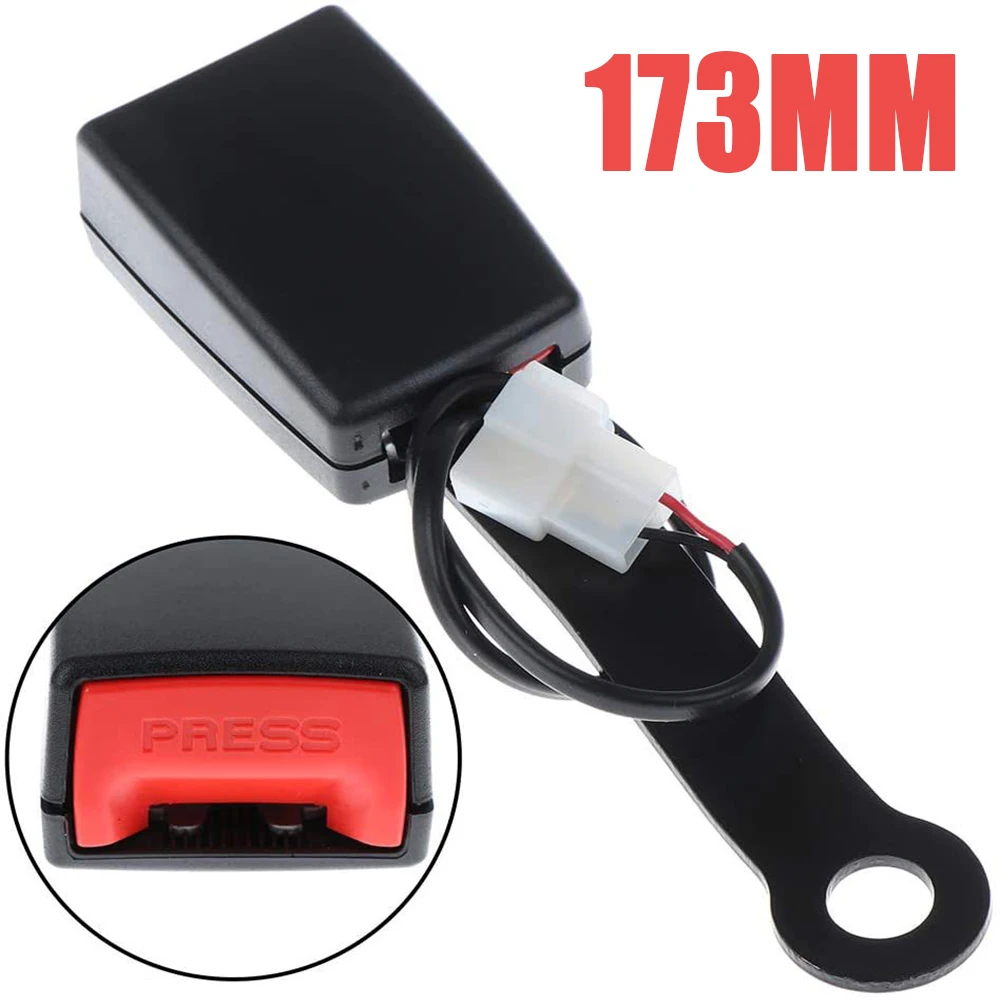 

Universal 173MM Car Seat Belt Buckle Socket and Plug Connector with Warning Wire and Alarm Signal Auto Parts