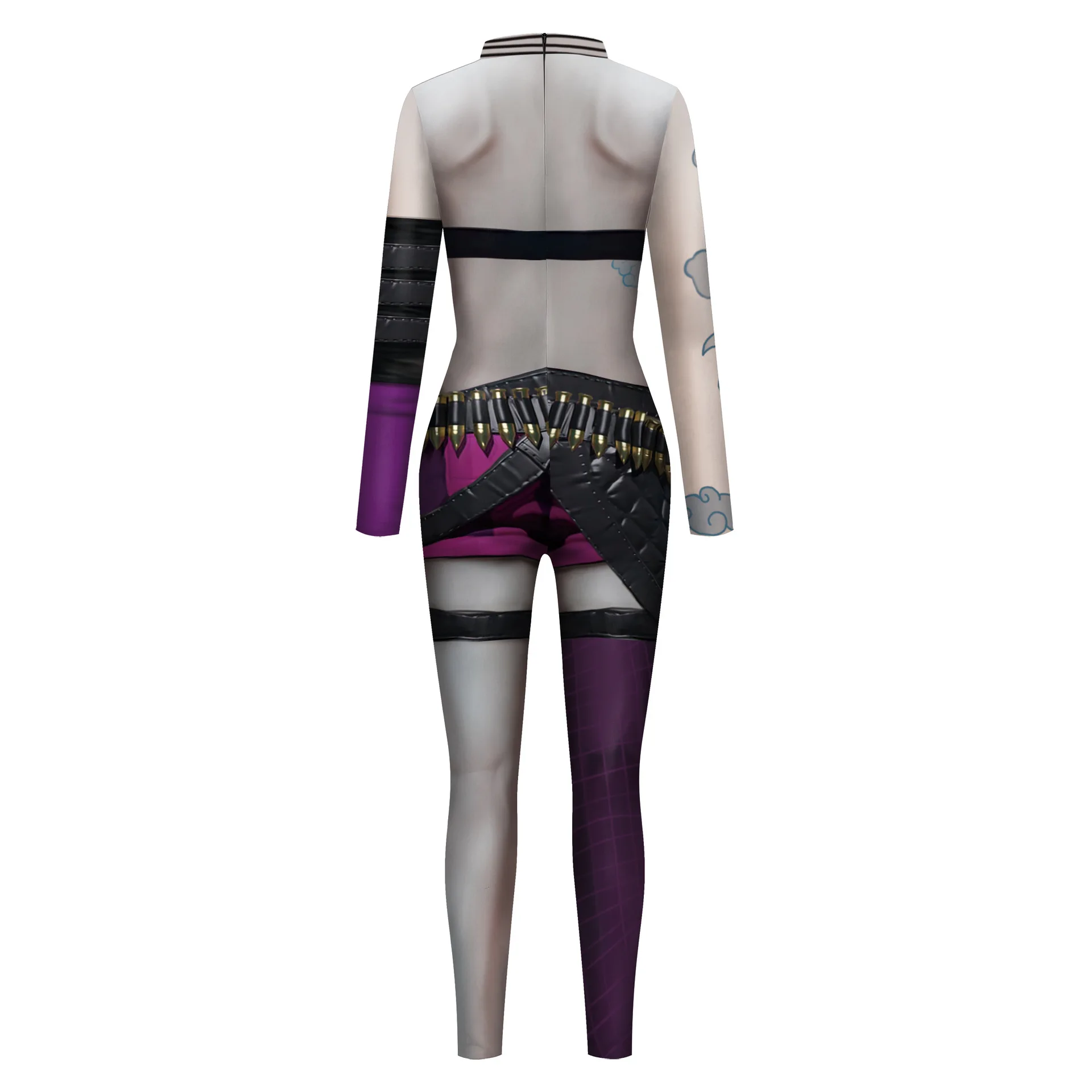 Gioco Warrior stampa 3D Zentai tuta donna LOL Punk Hero Outfit adulto Halloween Party Cosplay Costume gioco di ruolo body