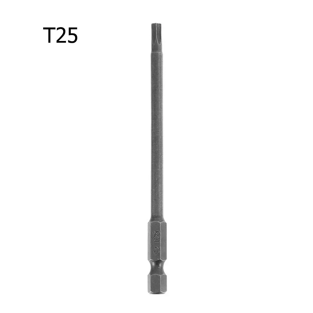 Security Tamper Proof Screwdriver Bit 100mm Long Reach Magnetic Torx Screwdriver S2 Alloy Steel T8 T10 T15 T20 T25 T27 T30 T40