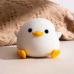 Luz nocturna de patos de silicona con 2 modos, luz ambiental recargable para sala de estar y dormitorio