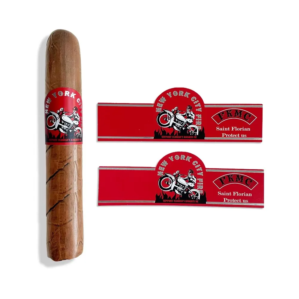 

Custom Cigar Band Labels｜Silver Foil Stamping｜Embossed Printing
