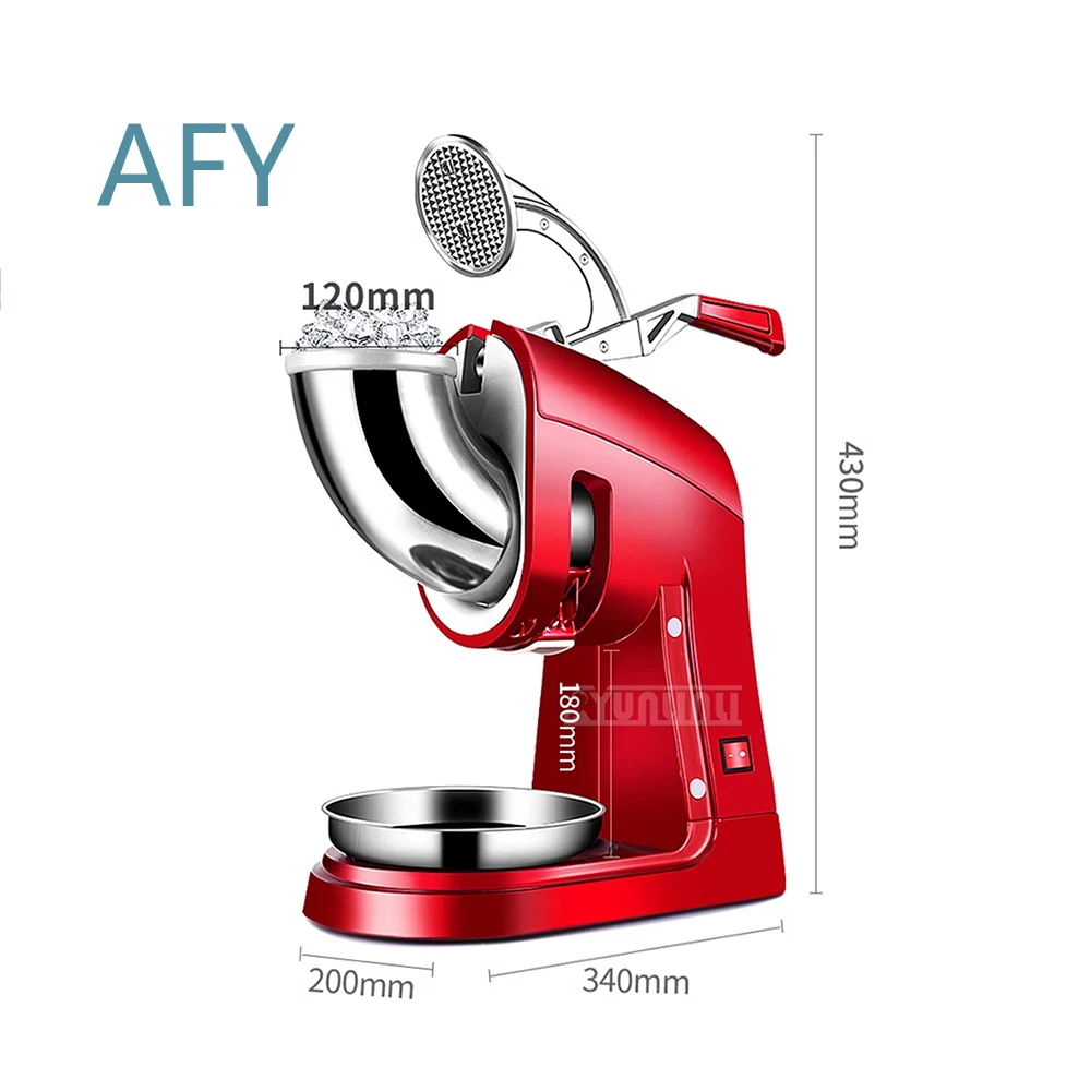 Commercial Ice Crusher Machine for Shaved Ice Milk Tea Smoothie Raspadilla Frozen Drink Shop Food Service Equipment